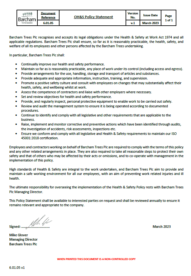 H&S Policy Statement 